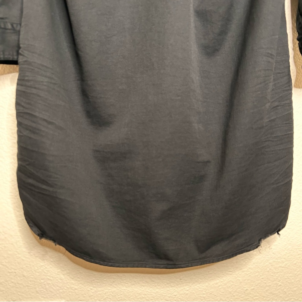 Frank & Eileen Black Button-Front Mini Shirt Dress - image 10